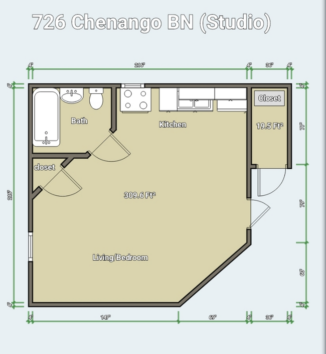 726 Chenango St, Unit BN1 in Binghamton, NY - Building Photo - Building Photo