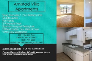 Amistad Villa - Utilities Included in Del Rio, TX - Building Photo