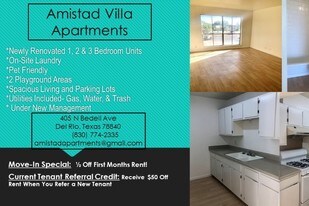 Amistad Villa - Utilities Included Apartments