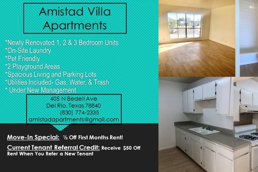 Amistad Villa - Utilities Included in Del Rio, TX - Building Photo