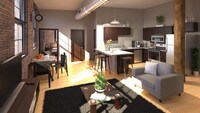 Living space - Fortress Apartments in Milwaukee, Wisconsin