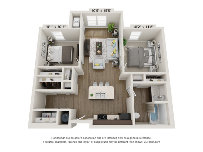 Colorado Senior Lofts in Muscatine, IA - Foto de edificio - Floor Plan