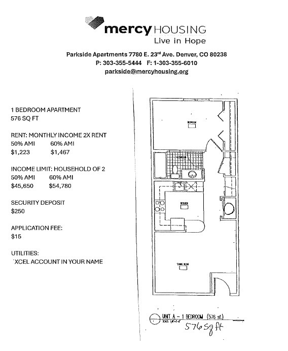 Parkside Apartments in Denver, CO - Building Photo - Floor Plan