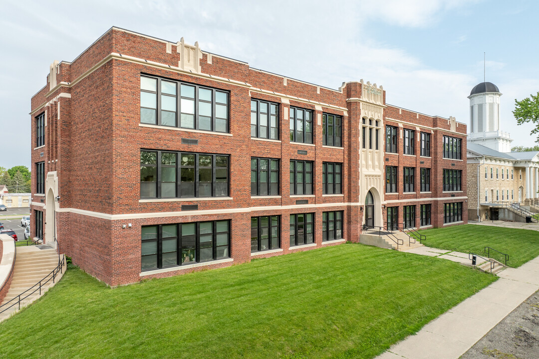 The Albrecht School Apartments in Mayville, WI - Building Photo