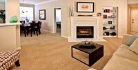 Living Room - The Saxony Apartments in Dallas, Texas
