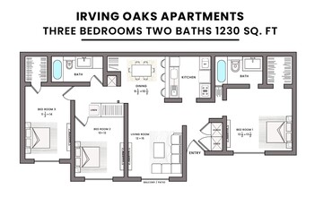 Irving Oaks Apartments in Irving, TX - Building Photo - Floor Plan