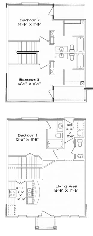 Gateway Villas in College Station, TX - Foto de edificio - Floor Plan