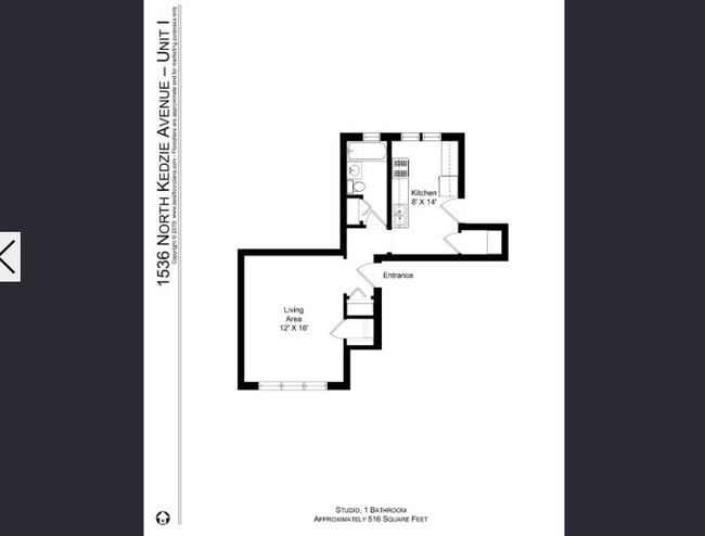 1536 N Kedzie Ave, Unit 2 in Chicago, IL - Foto de edificio - Building Photo