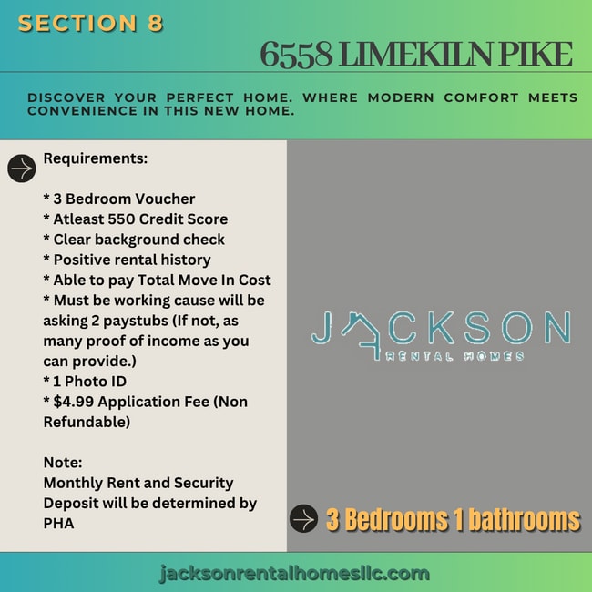 property at 6558 Limekiln Pike