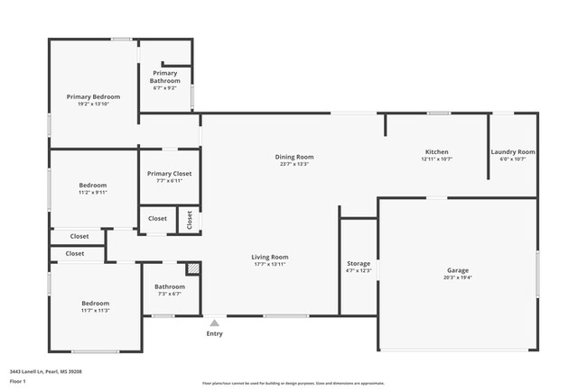 3443 Lanell Ln in Pearl, MS - Building Photo - Building Photo