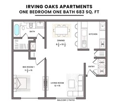 Irving Oaks Apartments in Irving, TX - Building Photo - Floor Plan