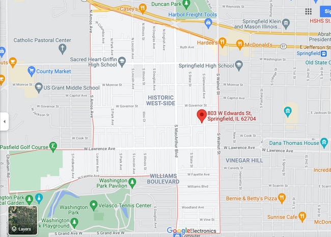 803 W Edwards St, Unit B in Springfield, IL - Foto de edificio - Building Photo