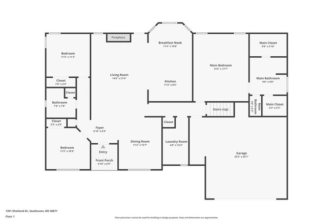 1391 Shetland Dr in Southaven, MS - Foto de edificio - Building Photo