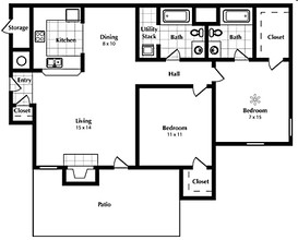 Village at Crown Woods in Tulsa, OK - Foto de edificio - Floor Plan