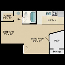 Country Place Apartments in Abilene, TX - Foto de edificio - Floor Plan