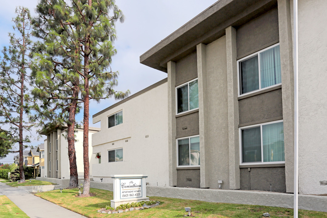 The Corinthian Apartments in Downey, CA - Building Photo