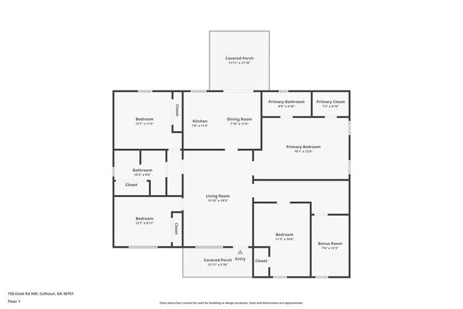 156 Cook Rd NW in Calhoun, GA - Foto de edificio - Building Photo