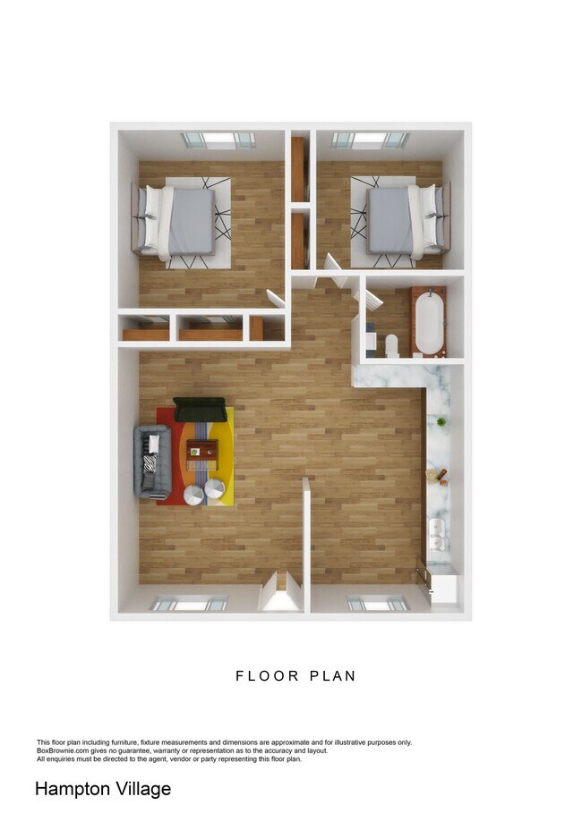 Hampton Village in Desoto, TX - Foto de edificio - Floor Plan