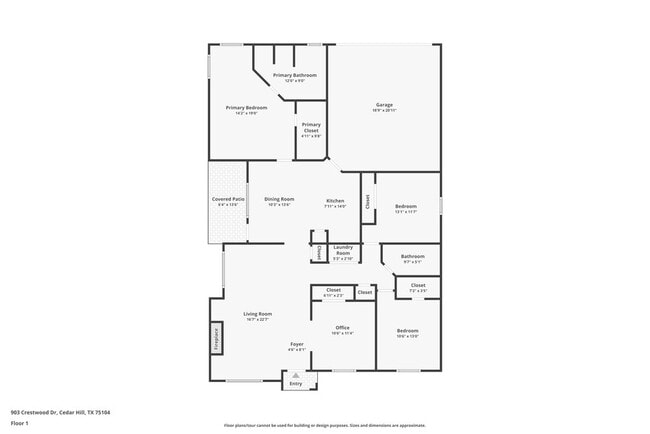 903 Crestwood Dr in Cedar Hill, TX - Foto de edificio - Building Photo