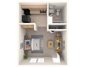 Princeton Court in Evansville, IN - Foto de edificio - Floor Plan