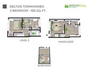 Delton Townhomes in Edmonton, AB - Building Photo - Floor Plan