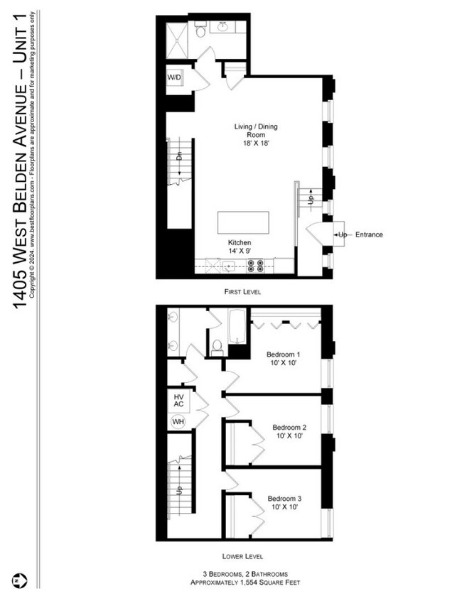 1405 W Belden Ave, Unit 1 in Chicago, IL - Building Photo - Building Photo