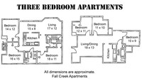 Fall Creek Apartments 207-215 Fall Creek Dr. in Ithaca, NY - Foto de edificio - Floor Plan