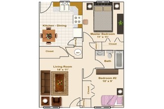 Meadow View Apartments in Lapel, IN - Foto de edificio - Floor Plan