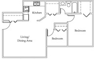 Renaissance Apartments and Towers in Hammond, IN - Foto de edificio - Floor Plan