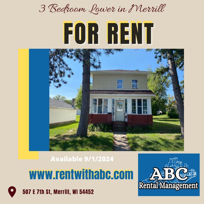 507 E 7th St-Unit -Lower in Merrill, WI - Foto de edificio - Building Photo