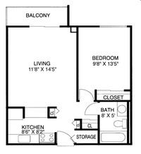 Hazelcrest Place Apartments & Townhomes in Hazel Park, MI - Foto de edificio - Floor Plan