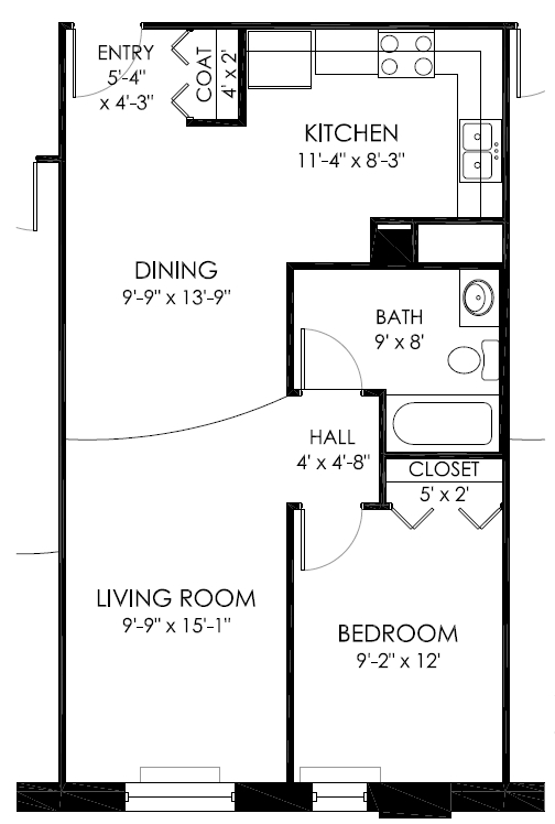 Lessenich Place Apartments in Sioux City, IA - Foto de edificio - Floor Plan