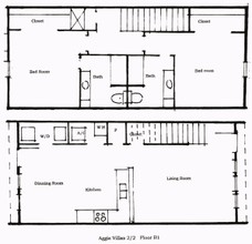 Aggie Villas in Bryan, TX - Foto de edificio - Floor Plan