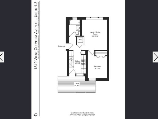 1849 W Cornelia Ave, Unit 1 in Chicago, IL - Building Photo - Building Photo