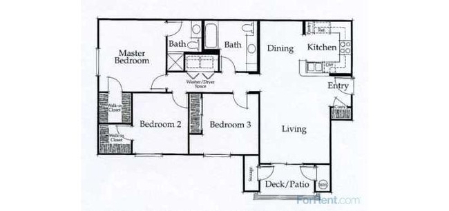 Village Crossing Apartments in Elk Grove, CA - Foto de edificio - Floor Plan