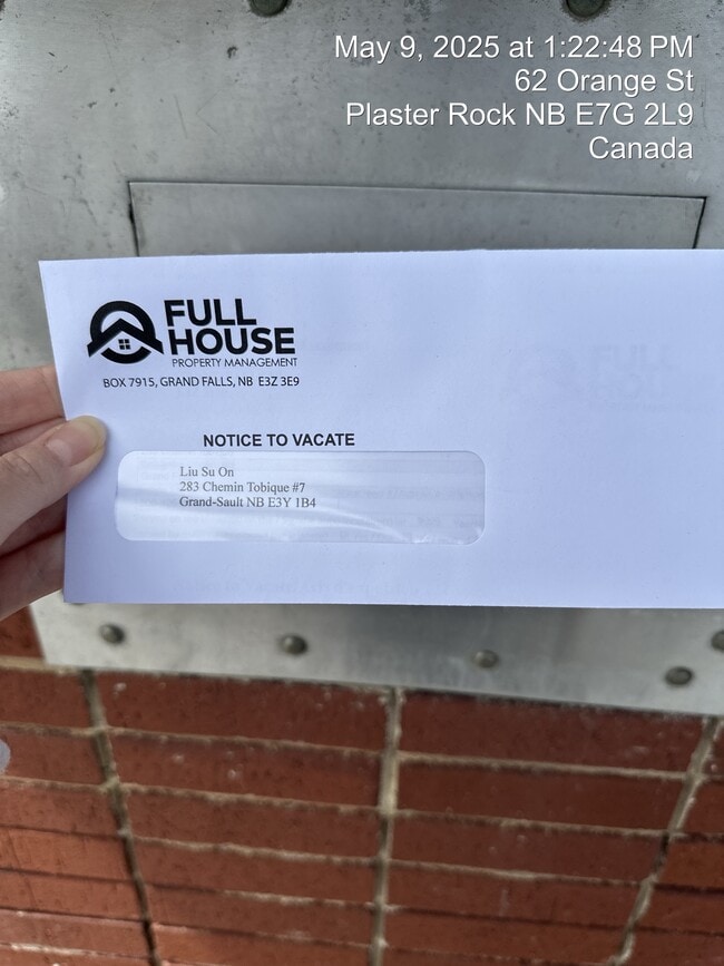 property at 283 Chem. Tobique