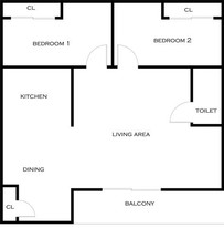 Orange Tree Village Apartments in Compton, CA - Foto de edificio - Floor Plan