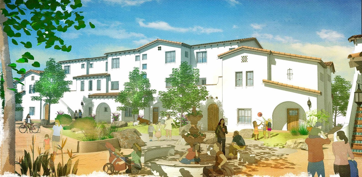 Courtyard at the Meadows in San Luis Obispo, CA - Foto de edificio