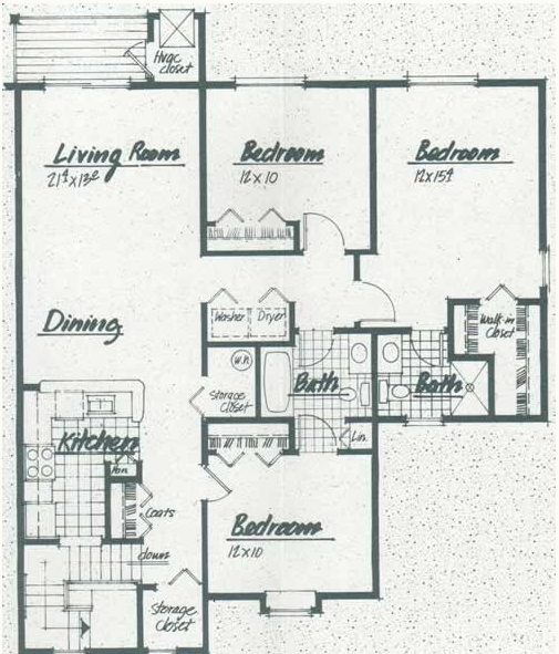 Pineshores Apartments in Flint, MI - Foto de edificio - Floor Plan