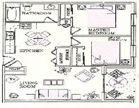 Style D - 1 bedroom Contact for Rates - Graystone Court Villas - Edensburg Apartments in Ebensburg, Pennsylvania