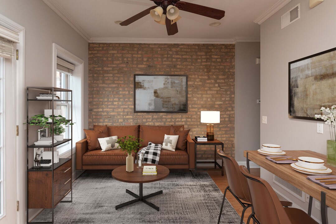 1022-1024 W Dakin St in Chicago, IL - Building Photo