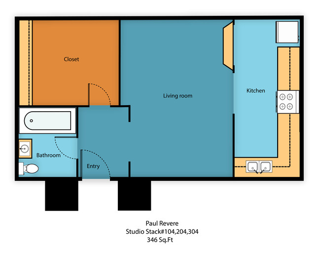 Paul Revere in Seattle, WA - Foto de edificio - Floor Plan