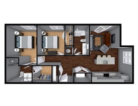 The Apartments at 1st on Main in Carmel, IN - Building Photo - Floor Plan