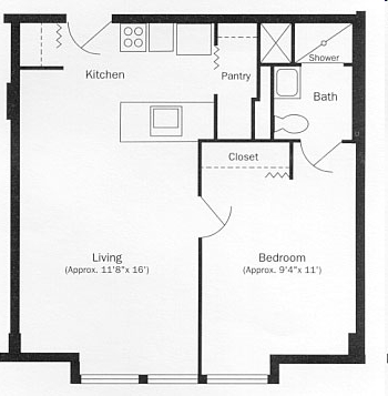 Cleveland Hi-Rise in St. Paul, MN - Foto de edificio - Floor Plan