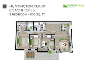 Huntington Court Coachhomes in Edmonton, AB - Building Photo - Floor Plan