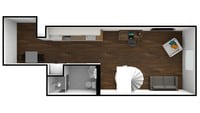 Floor Plan - 1 bedroom from $867 to $1299 - Keystone Flats on Third- Now Leasing For Fall Apartments in Pittsburgh, Pennsylvania