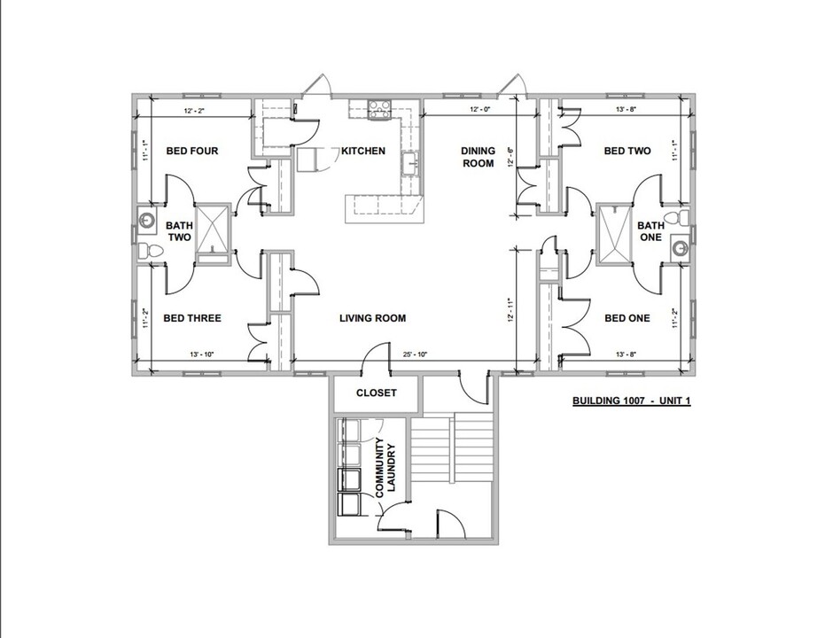 1007 N 4th St-Unit -01 in Marshall, MN - Foto de edificio