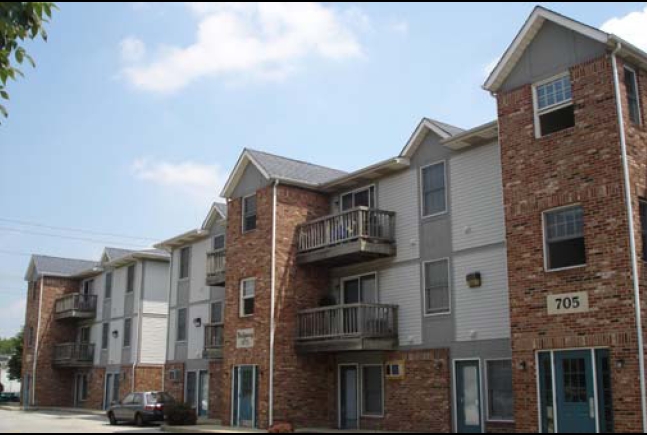 Uptown West in Lafayette, IN - Foto de edificio