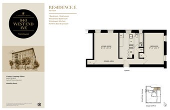 840 West End Ave in New York, NY - Foto de edificio - Floor Plan