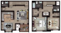 Sycamore - 2 Bedrooms 2.5 Bath from $2295 - 2 bedrooms from $2125 to $2395 - Hawthorne Square Apartments in Hawthorne, New Jersey